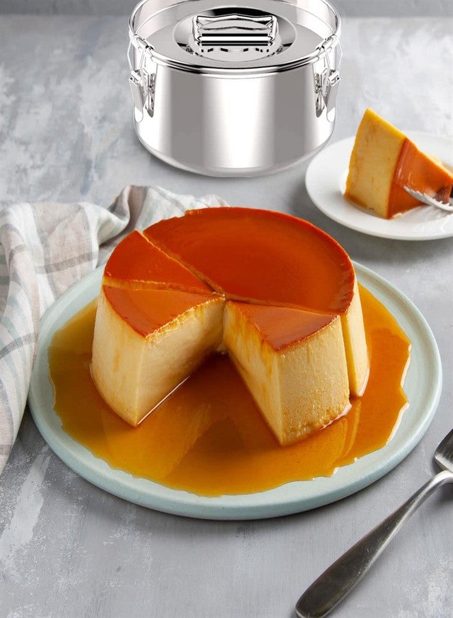 LCPUD Flanera Flan Mold Pan 1.5 qt (7.62 x 2.92 in) - Flan Maker with Tapa for Bao Maria - Image 5